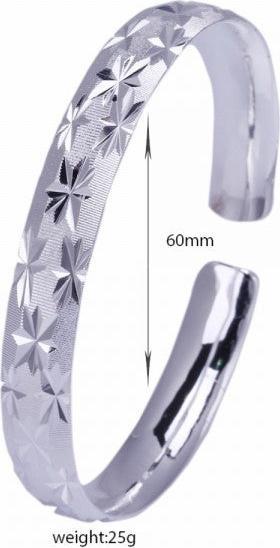 Produktbild Hermex LUXUS mit Platin veredelt Armreifen Armband Charms Zirkonia - Platin (21 cm, Kupfer-Nickellegierung)