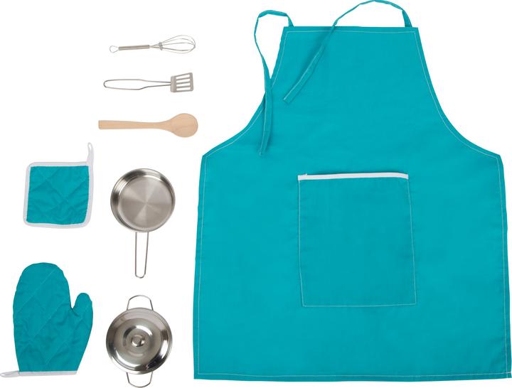 Actual product image small foot Cooking set with apron