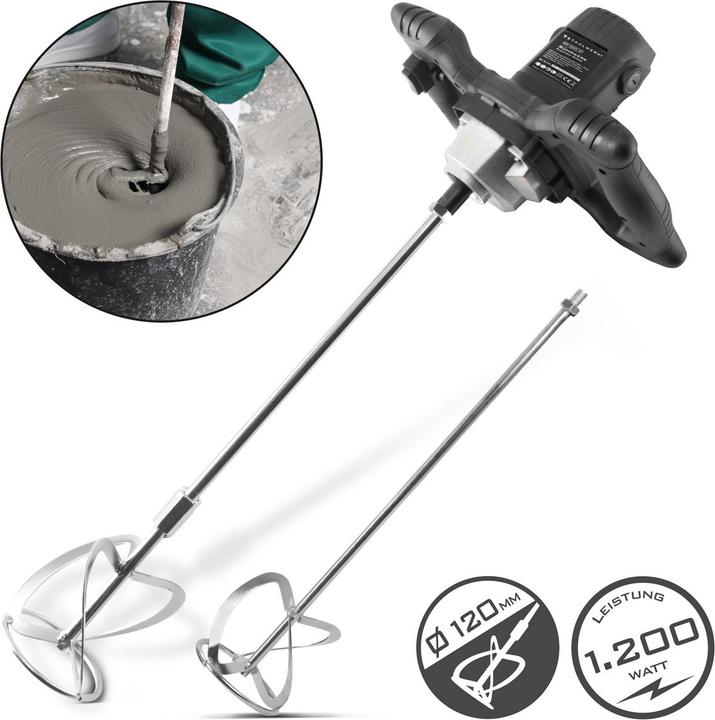 Actual product image Stahlwerk mortar stirrer 1,200 W stirrer 850 rpm additional whisk speed control