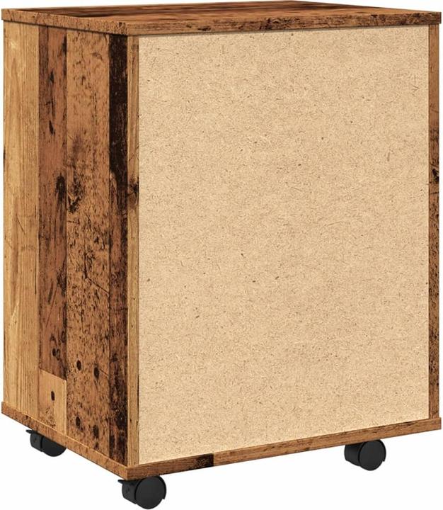 Actual product image vidaXL Rollcontainer Rollschrank Bürocontainer Büroschrank Schrank Altholz-Optik (46 x 36 x 59 cm)