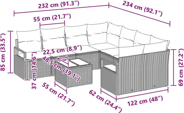 Produktbild vidaXL Garten-Sofa