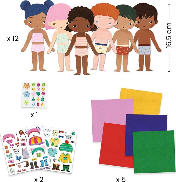 Produktbild Djeco Stickercollage Süsse Kleider