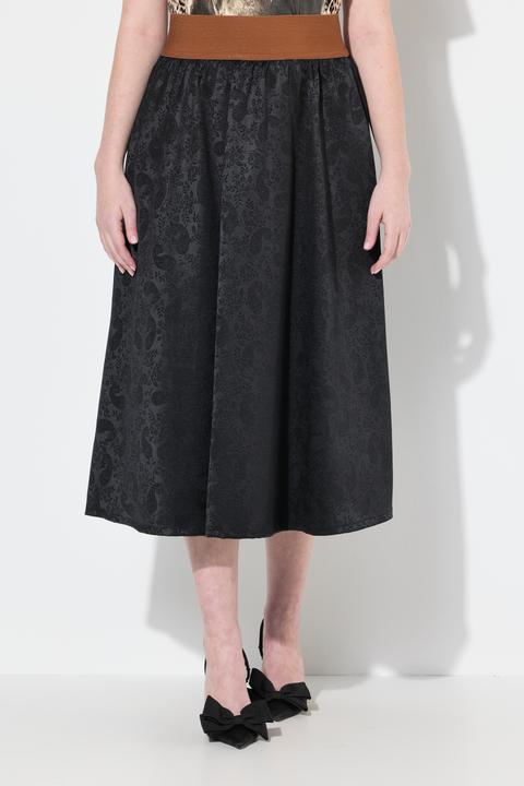 Image du produit Ulla Popken Jupe maxi traditionnelle. Tissu jacquard, poches et taille élastique (42, 44)