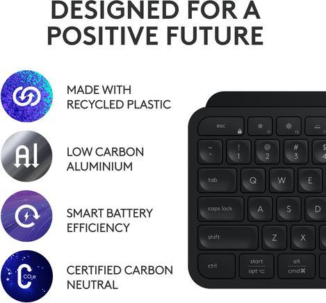 Produktbild Logitech Mx Keys S Combo - Graphite Fra (BE, Kabellos)
