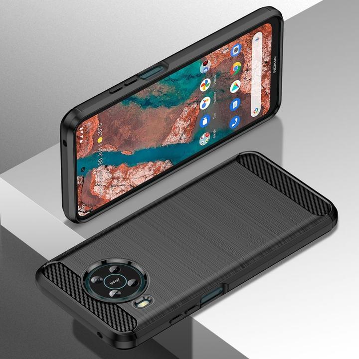 Actual product image Hurtel Carbon Case Flexible cover for Nokia X100 black (Nokia X100)