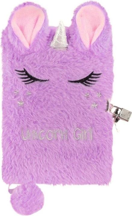 Derform Einhorn-DERFORM-Plüschtagebuch mit Vorhängeschloss