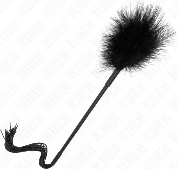 Actual product image Kink Silicone Whip With Feathers For Tickling 47 cm