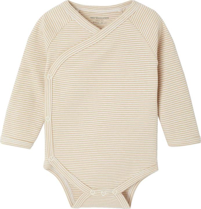 Produktbild Vertbaudet Bio-Kollektion: 3er-Pack gestreifte Baby Wickelbodys (62)