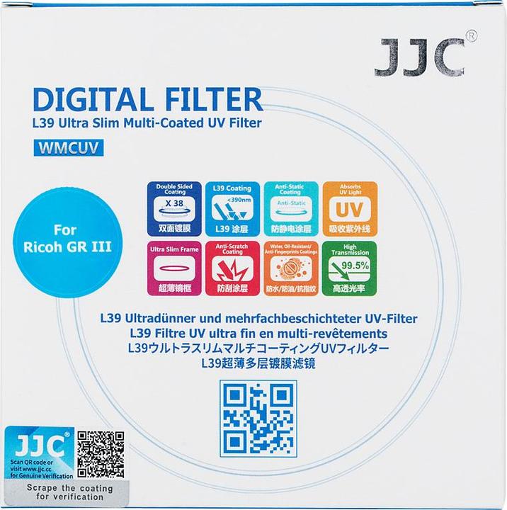 Produktbild JJC F Wmcuvg3 (42 mm, UV-Filter)