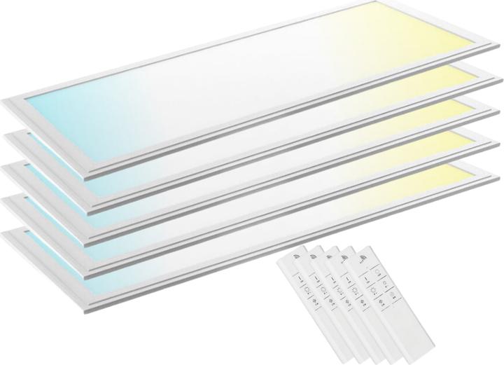 Enovalite 5er Pack LED CCT Panel mit Fernbedienung (3600 lm)