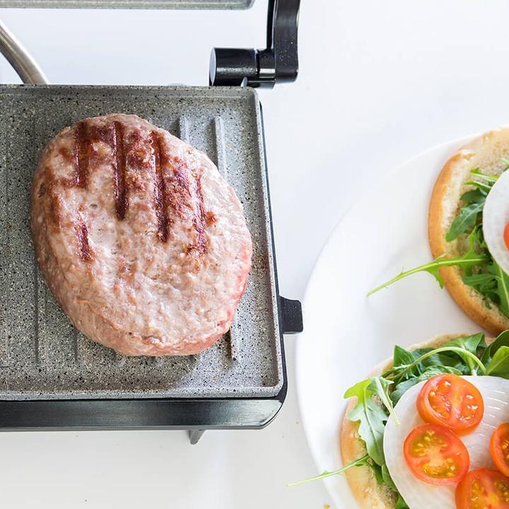 Produktbild Cecotec Appareil à Croque-Monsieur, Panini, Plancha Rock'nGrill (Noir/Argent)