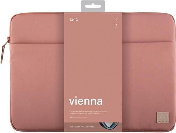 Produktbild Uniq etui Vienna laptop Sleeve 14" różowy/peach pink Waterproof RPET (14")