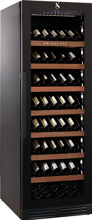 Swisscave Premium cave à vin 1 zone WLB-460FL-MIX, 172cm, 120-154 bouteilles, bois d'acajou