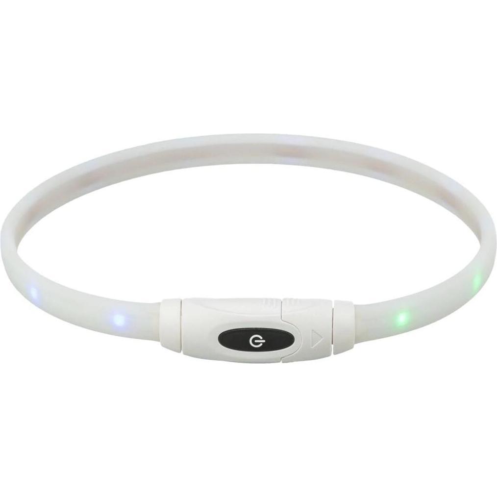 Thumbnail - Trixie Lichtgevende Halsband Hond Usb Siliconen Oplaadbaar Meerkleurig - 65X1,6 Cm (Hund, Allgemein), Halsband + Leine