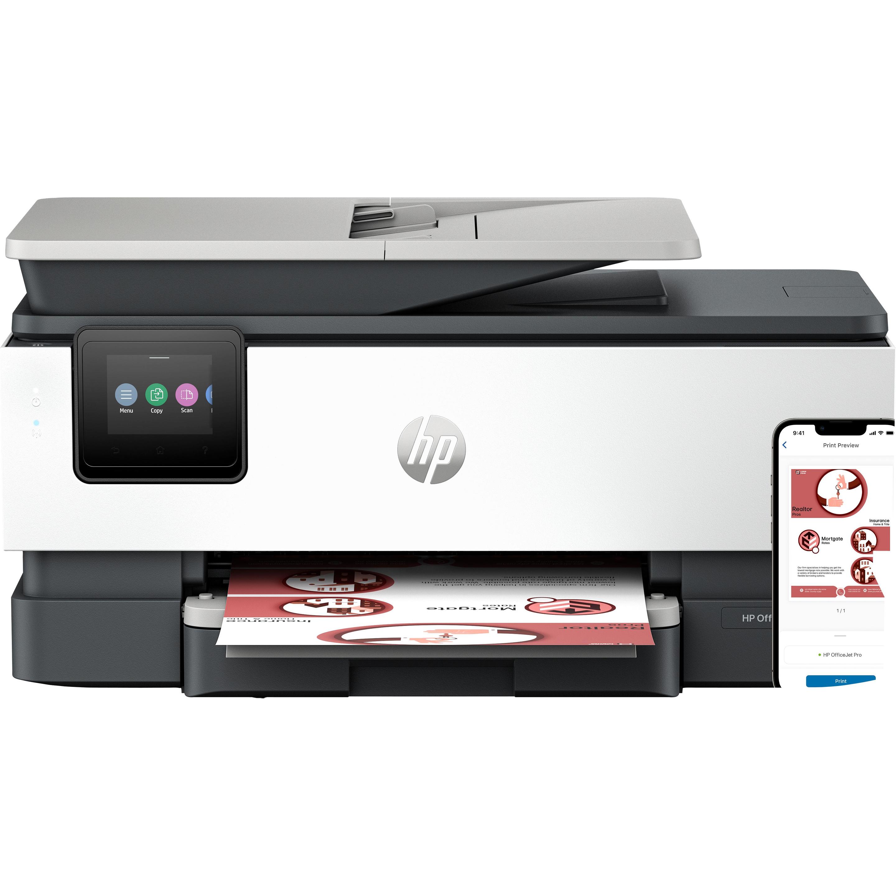 HP OfficeJet Pro 8134e (Tintenpatrone, Farbe), Drucker, Schwarz, Weiss, Grau