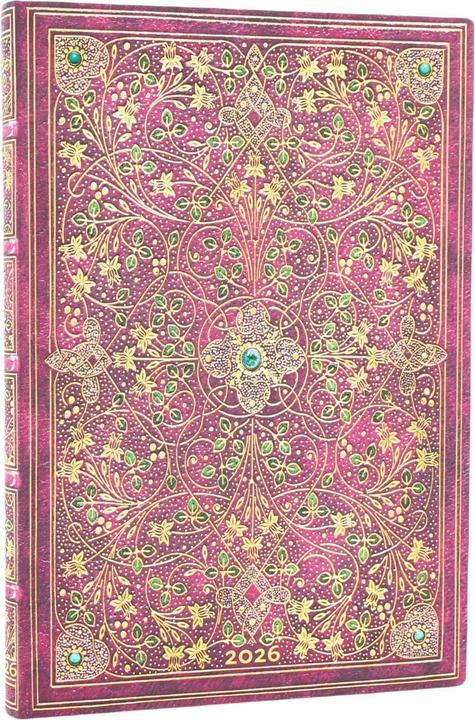 Paperblanks PAPERBLAN Agenda Diamant. Thron. 2026 FD0682-5 1W/2S HOR Midi SC DE 13x18cm (13 x 18 cm, Deutsch)