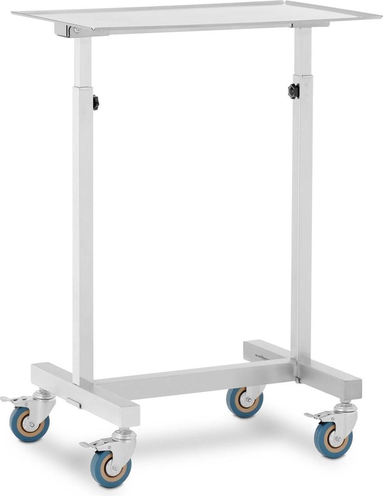 Produktbild Steinberg Instrumententisch mobil 600 x 400 mm höhenverstellbar Edelstahl / Gummi