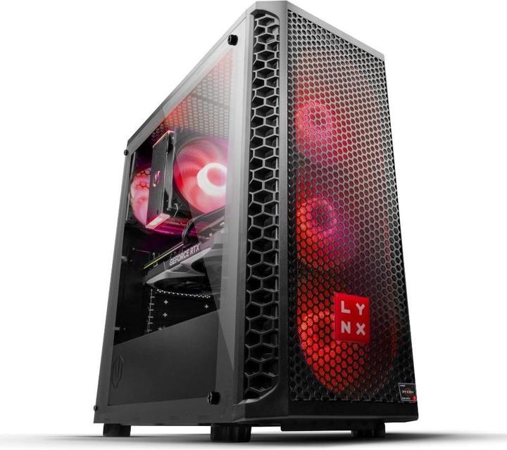 Actual product image LYNX Challenger Ryzen 7 8700F 32GB 1T SSD NVMe RTX 5070 12G W11 Home (1000 GB, 32 GB, AMD Ryzen 7 8700F, GeForce RTX 5070)