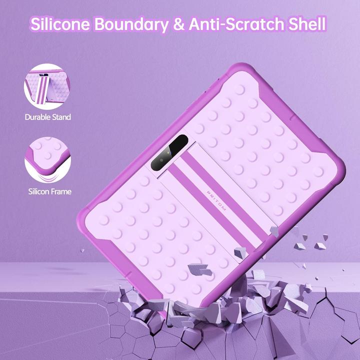 Immagine prodotto Pritom 10 Zoll Android Tablet mit Kindersicherung (10.10", 32 GB, Lilla)