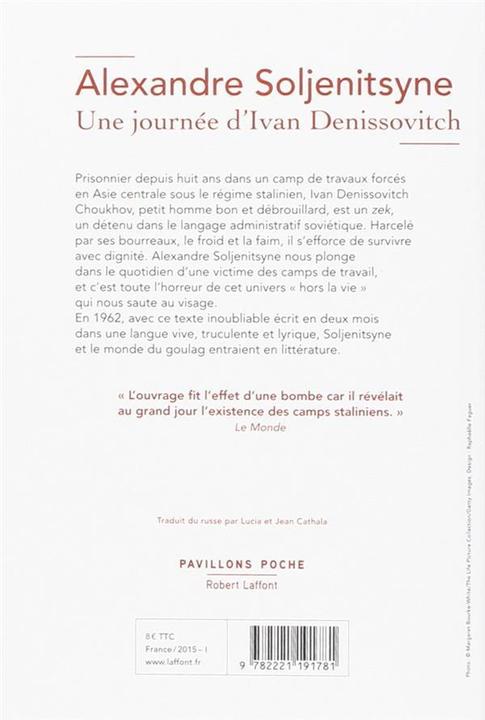 Image du produit Une journée d'Ivan Denissovitch (Français, Soljenitsyne Alexandre, 2015)