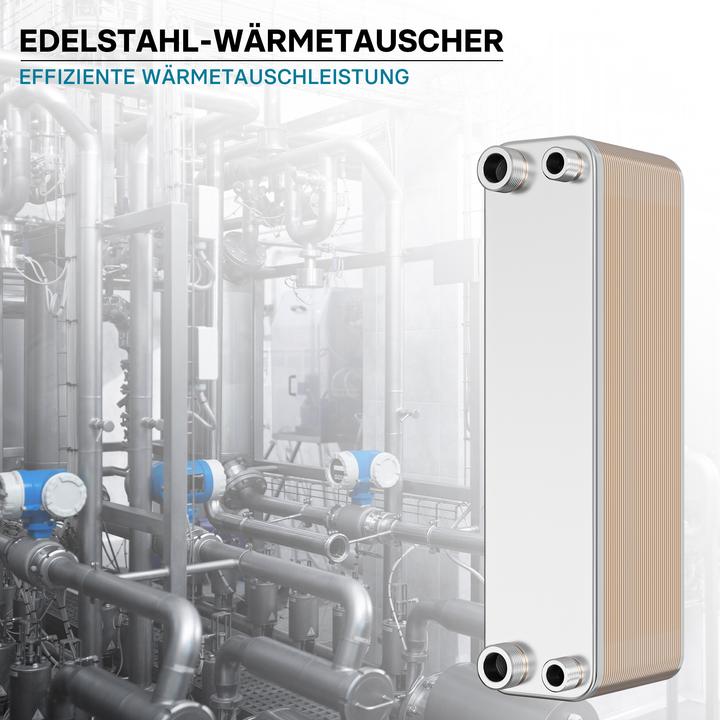 Actual product image Wiltec Hrale Stainless Steel Heat Exchanger 40 Plates max. 165 kW Plate Heat Exchanger