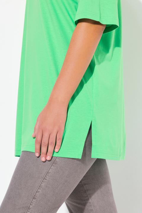 Actual product image Ulla Popken Basic Round Neck Short Sleeve Relaxed Fit Tee (50, 52)