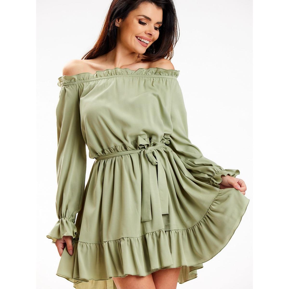 Awama, Damen, Kleider, Alltagskleid, Grün, (L, XL)