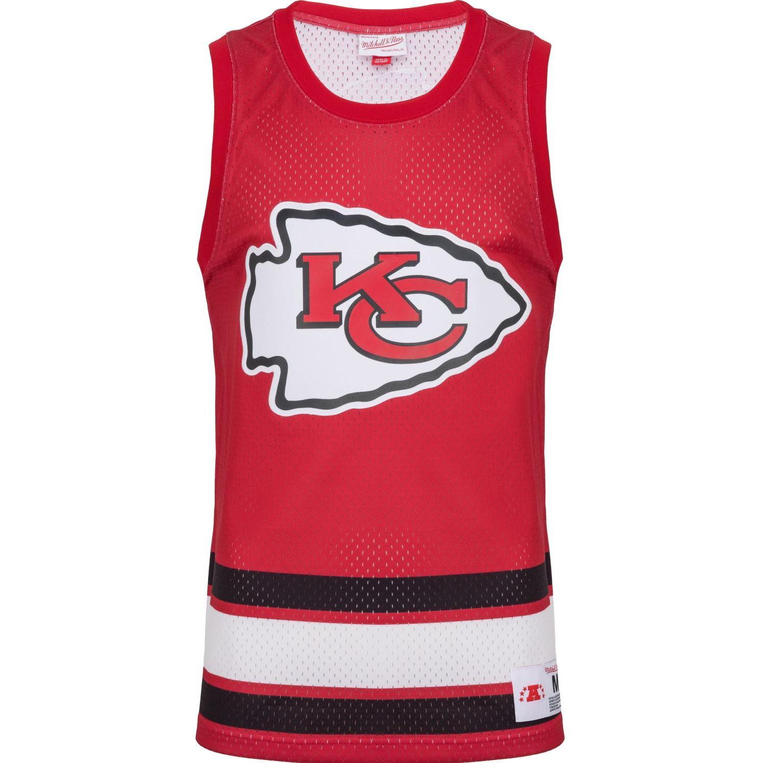Mitchell & Ness, Herren, Sportshirt, Jersey Tank Top - Kansas City Chiefs - L (L), Rot, L