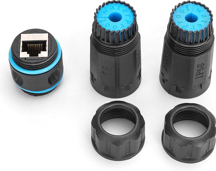 Produktbild Digitus CAT 6A Aussenanschluss, Schutzart IP68 RJ45 zu RJ45 Verbindung