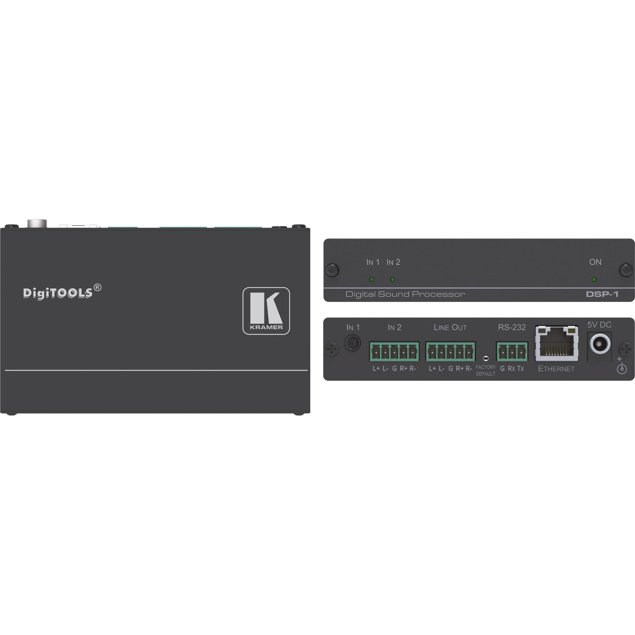 Kramer DSP-1 - Mini Digital Sound Processor, Mischpult, Schwarz