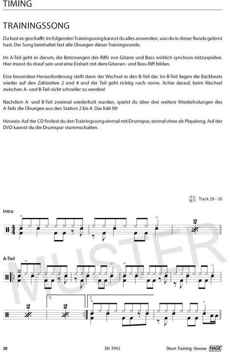 Produktbild Drum Training Groove + CD + DVD (Deutsch, Helmut Hage|Martin Klee, Martin Klee, 2012)