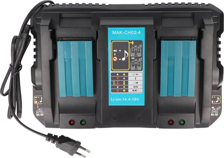 Actual product image AccuCell Powerset bestehend aus 2x BL18500 Akku und 2fach Schnellladegerät für Makita 14.4V, 18V (18 V)