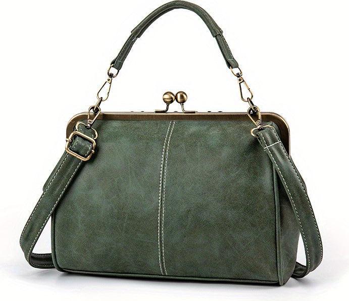 Produktbild Only-Bags.Store Schicke Retro-inspirierte Umhängetasche - dickes Kunstleder, abnehmbarer Riemen, klassische