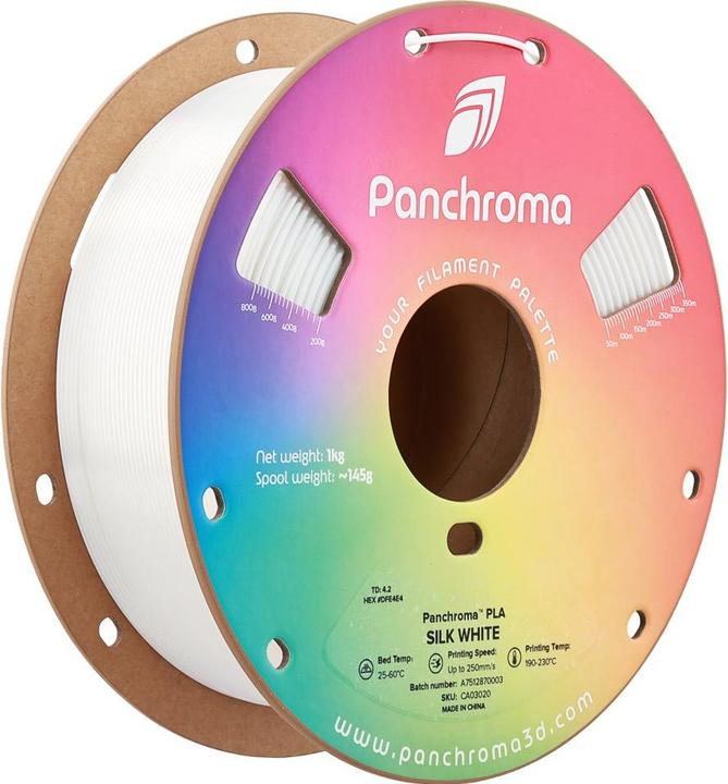 Produktbild Polymaker Panchroma™ PLA Silk (PLA, 1.75 mm, 1000 g, Weiss)
