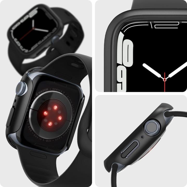 Productafbeelding Spigen Thin Fit hoesje voor Apple Watch 7 (41 mm) zwart