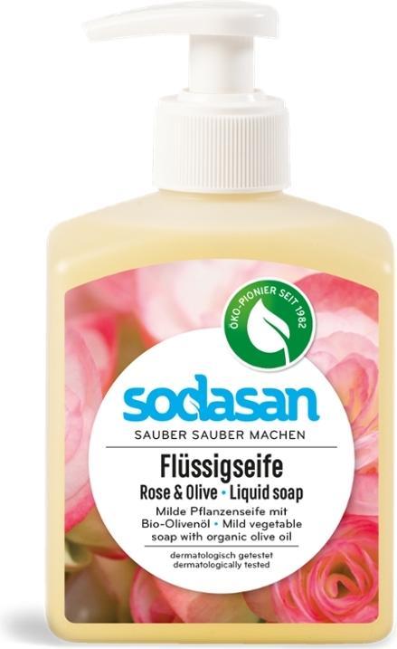 Produktbild Sodasan Pflanzenseife Rose-Olive Bio (Flüssigseife, 300 ml)
