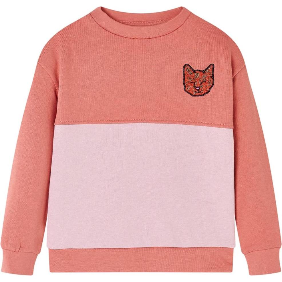 VidaXL, Jungen, Pullover, Kinder-Sweatshirt mit Farbblock Rosa 104,Material: 80, Rosa, (104)