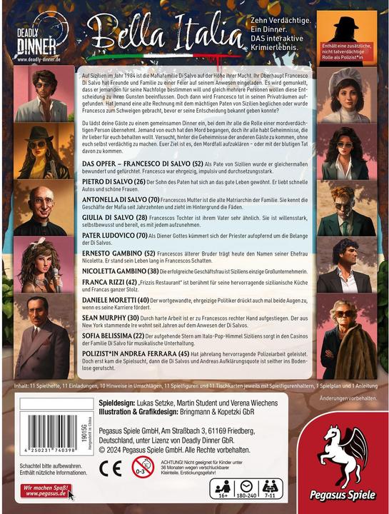 Actual product image Deadly Dinner Bella Italia - murder mystery dinner (German)