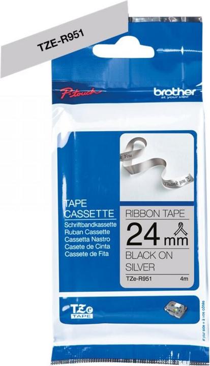 Actual product image Brother TZe-R951 (2.40 cm, Silver)