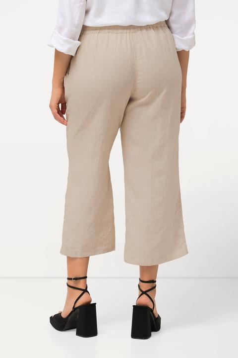 Produktbild Ulla Popken 7/8-Leinenhose, elastischer Bund, natürlich kühl (56)