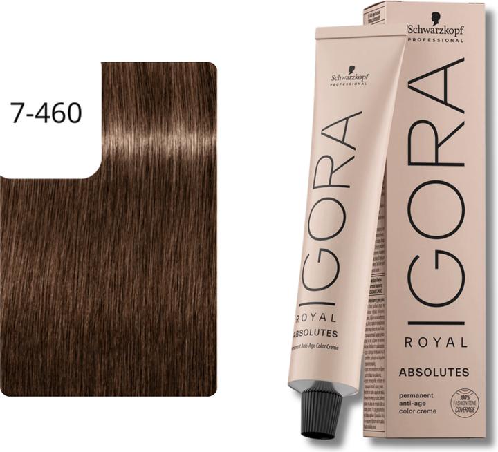 Produktbild Schwarzkopf Professional Igora Royal Absolutes 7-460 Mittelblond Beige Schoko Natur (Mittelblond, Beige, Schoko)