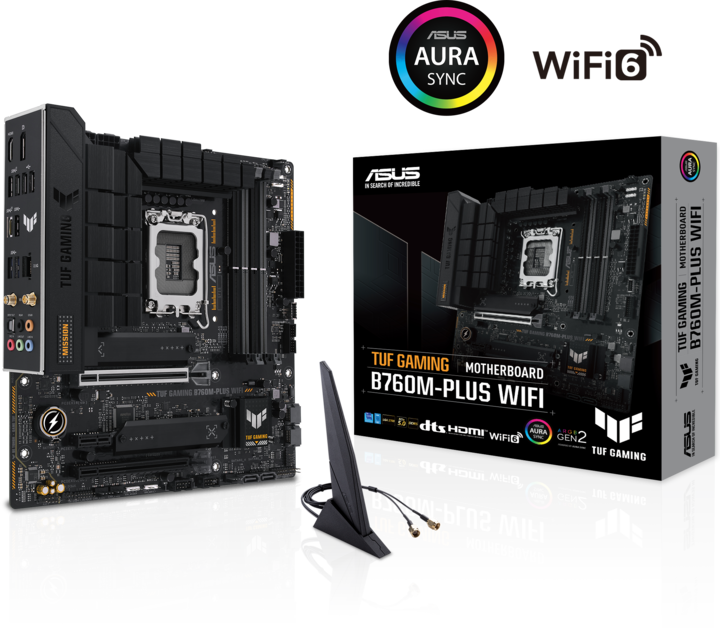 Produktbild ASUS TUF GAMING B760M-PLUS WIFI (LGA 1700, Intel B760, mATX)