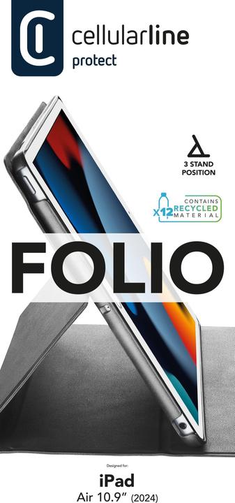 Produktbild Cellularline Cellular Line Folio Case für iPad Air (Apple iPad Air 11 2024, Apple iPad Pro 11 2018)