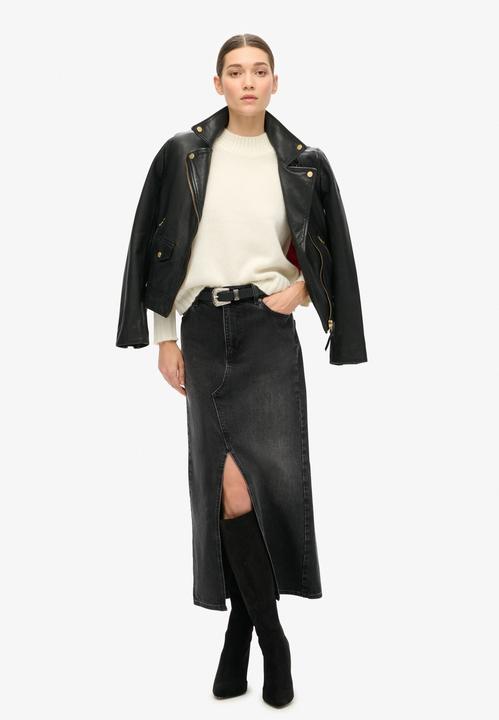 Actual product image Superdry Denim Split Maxi Skirt (34)