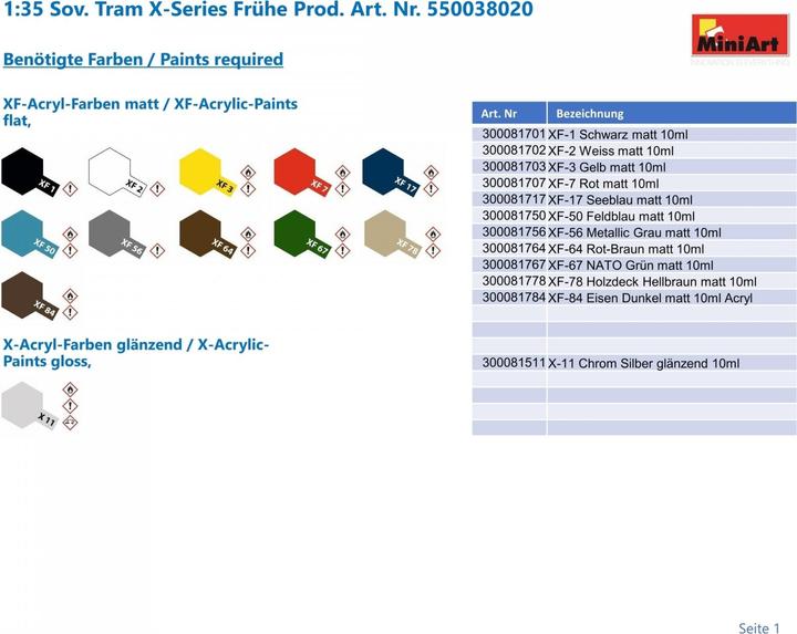 Actual product image Mini art Soviet Tram "X" Series. Early Type.