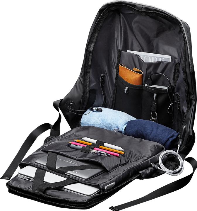 Actual product image Canyon BP-G9 Anti-theft backpack for 15.6" laptop, material 900D glued polyester and 600D polyester (20 l)