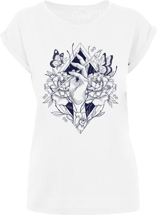 Actual product image Merchcode Ladies Frida Kahlo Hand T-Shirt - 112109 (M)