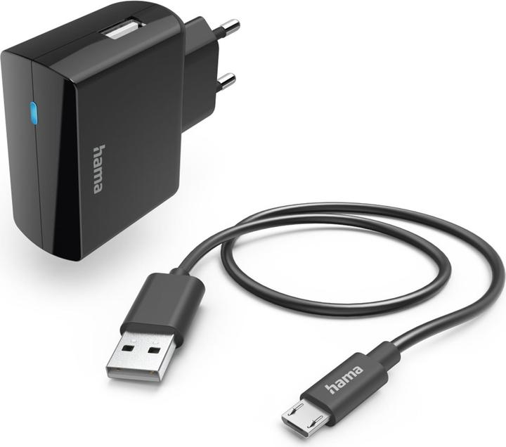 Hama Set di ricarica, Micro-USB, 12 Watt, Nero (12 W)