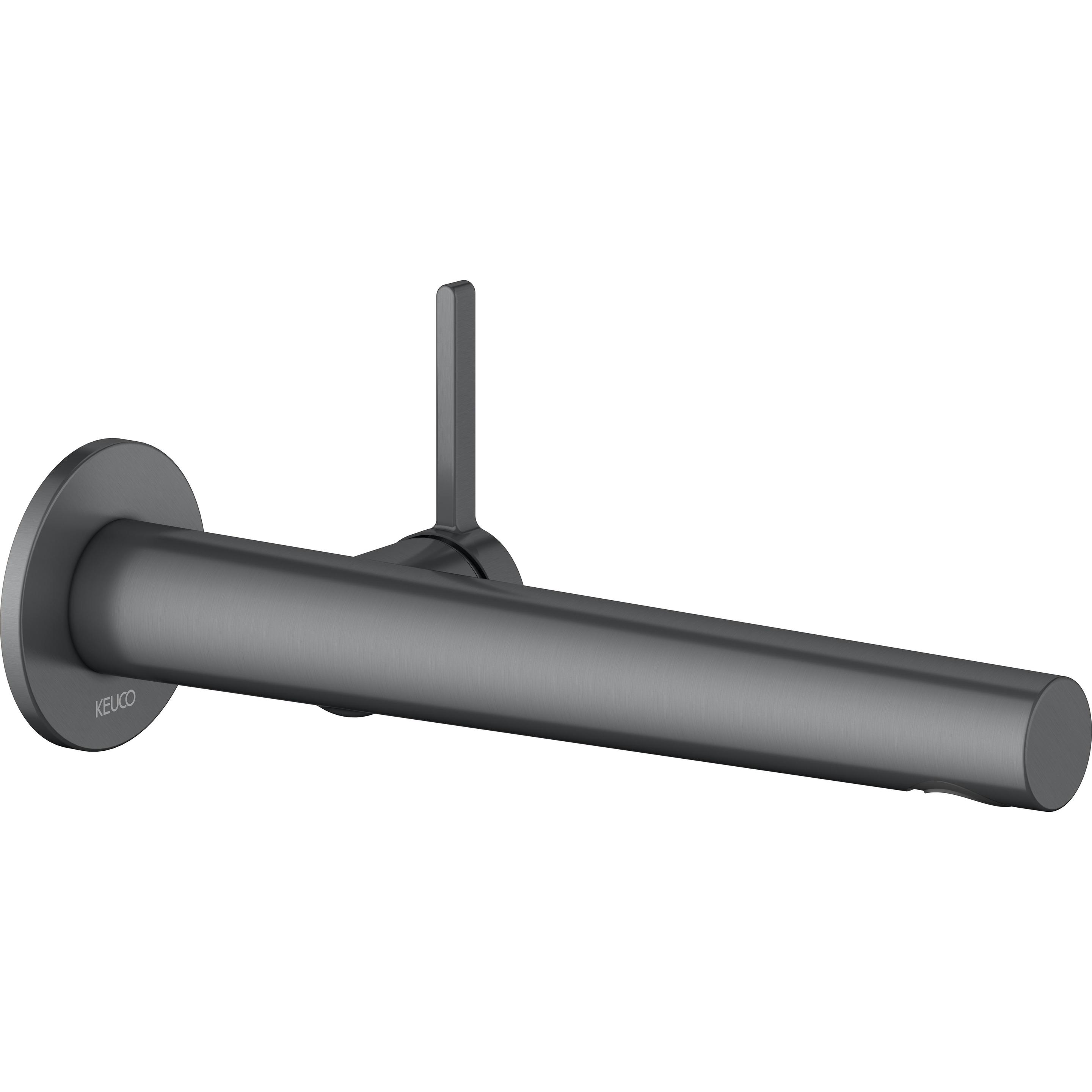 Keuco, Badarmatur, EDITION 400 Einhebel-Waschtischmischer, UP für Wandmontage, Ausladung 243mm