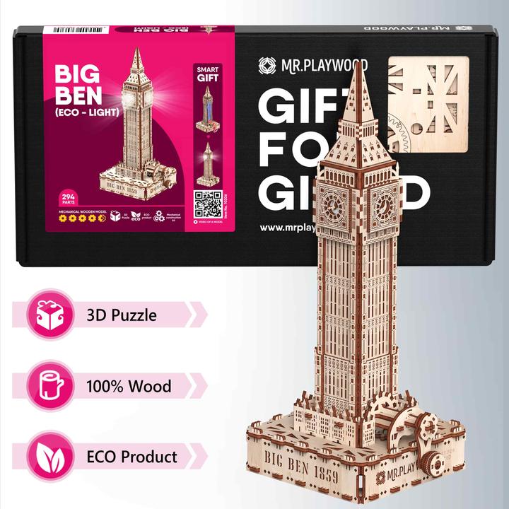 Actual product image Mr Playwood : Big Ben - Ecolight